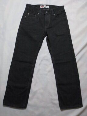 LEVI’S 505 boys REGULAR washed black JEANS denim WESTERN cowboy SIZE 12 REG